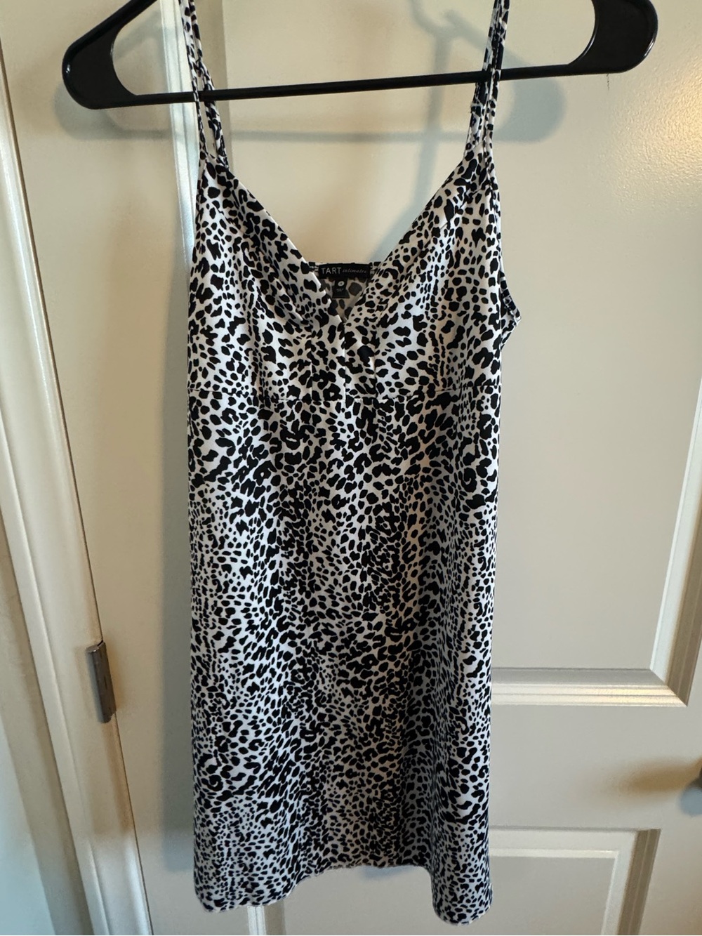Black & White Leopard Slip Dress